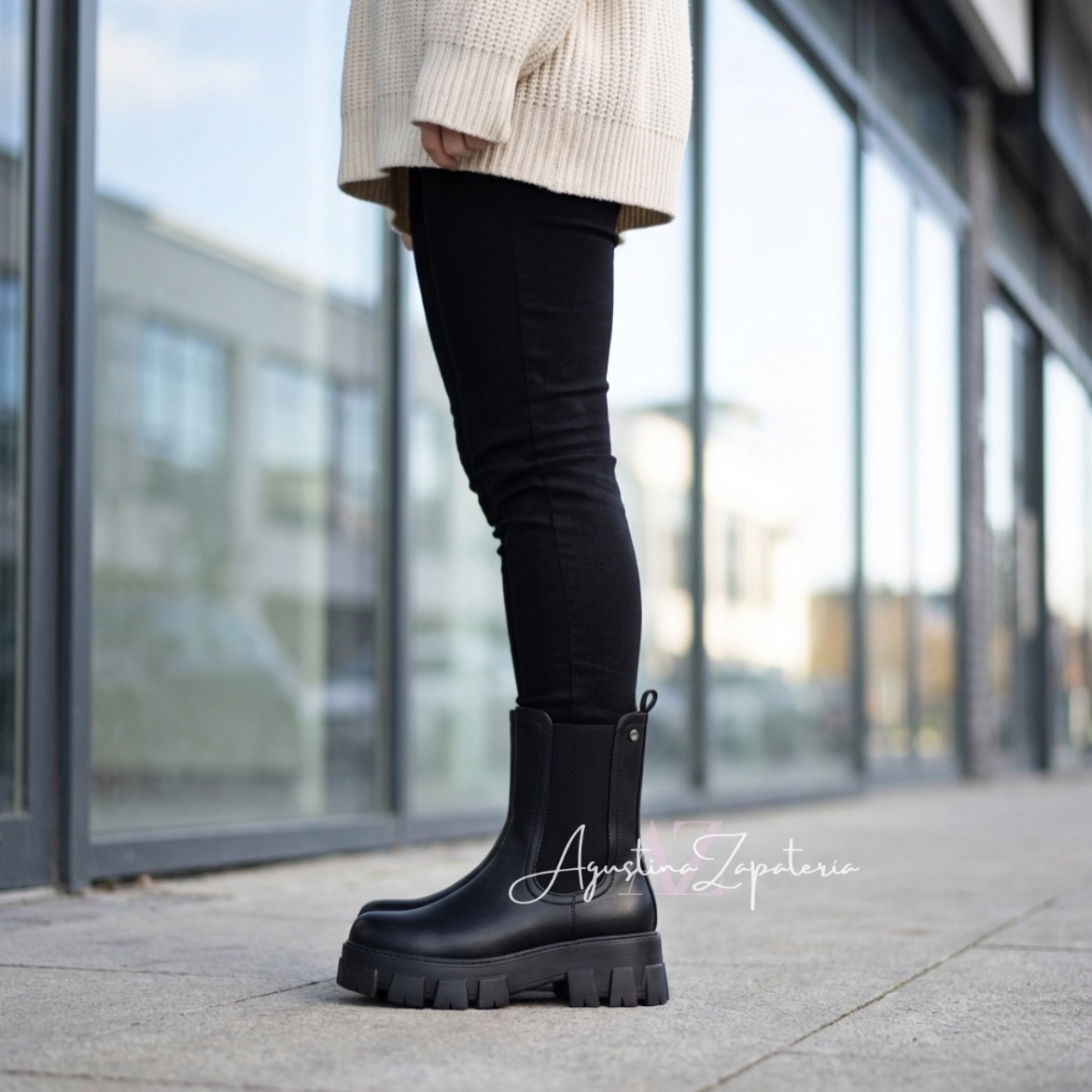 BOTIN NEGRO ECOCUERO MD 3