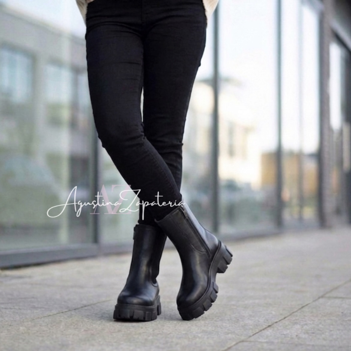 BOTIN NEGRO ECOCUERO MD 4