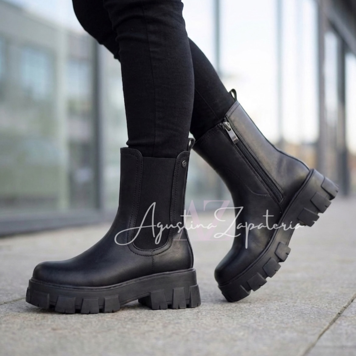 BOTIN NEGRO ECOCUERO MD 1