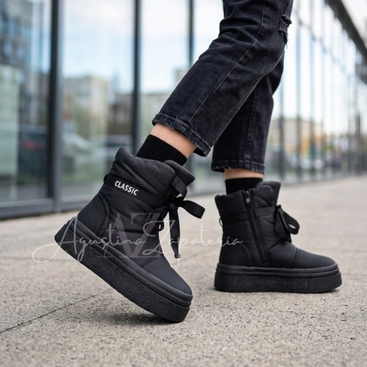 BOTIN INFANTIL IMPERMEABLE NEGRO 1