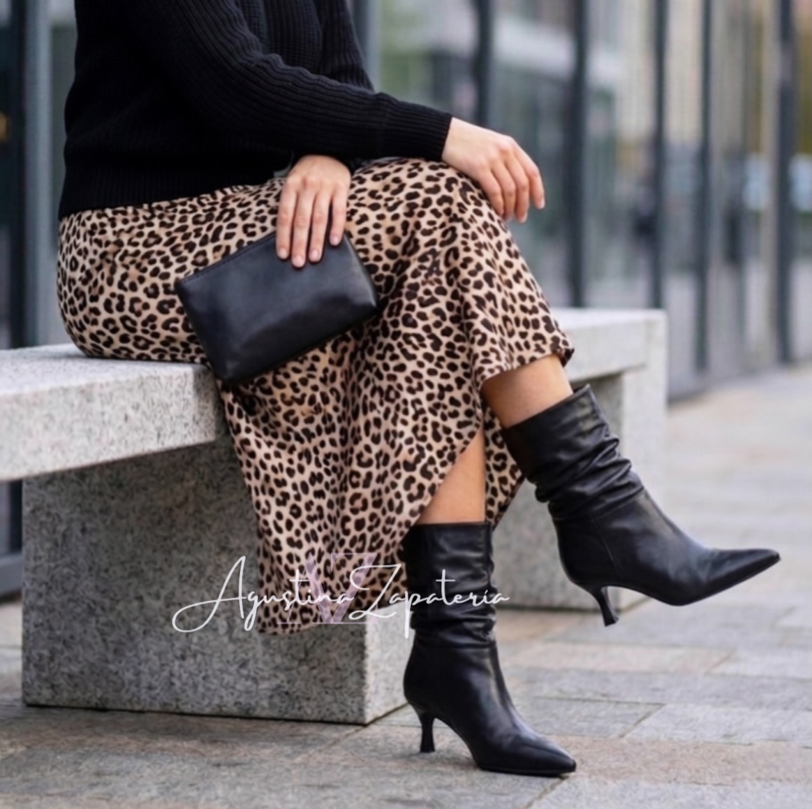 BOTIN NEGRO TACO 3 CM 1