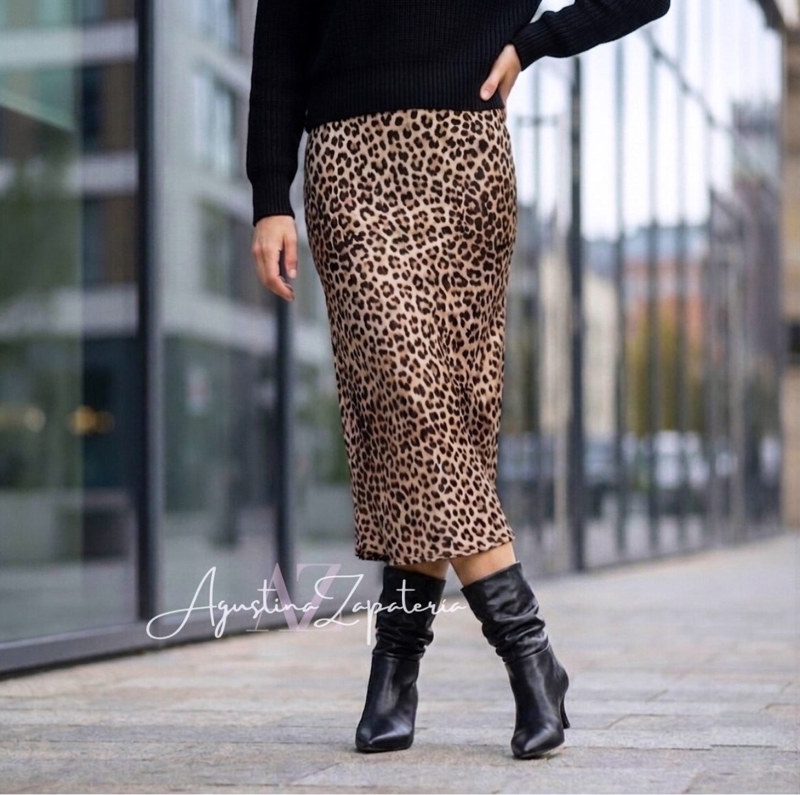 BOTIN NEGRO TACO 3 CM 2