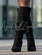 BOTA TACO 7 CM NEGRA SIMIL GAMUZA - Miniatura 2