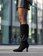 BOTA TACO 7 CM NEGRA SIMIL GAMUZA - Miniatura 3