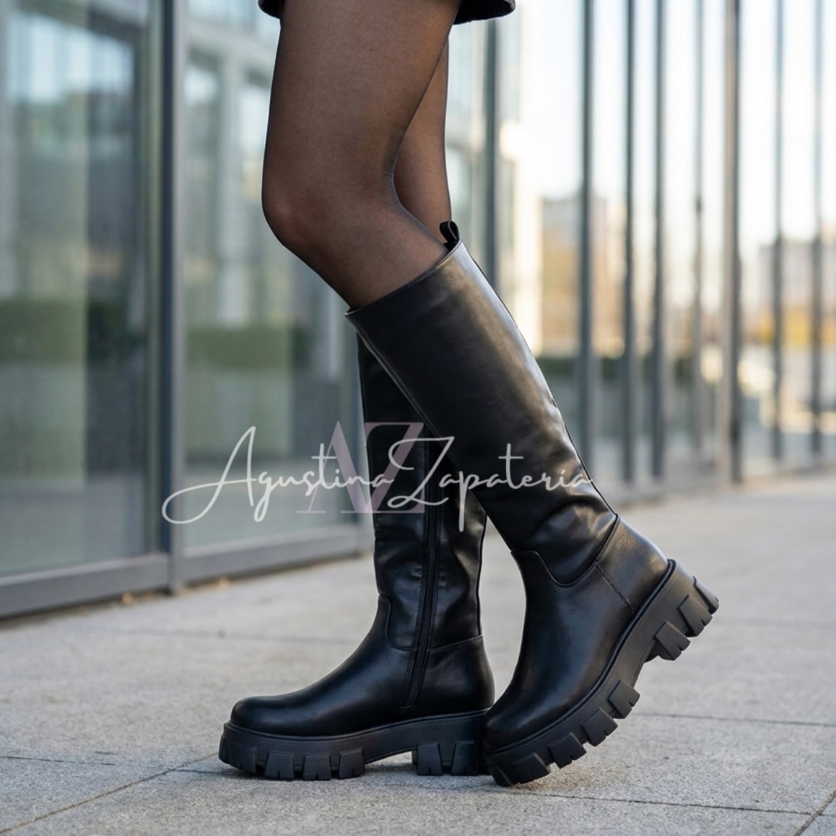 BOTA CLASICA AZ NEGRA LISA  1
