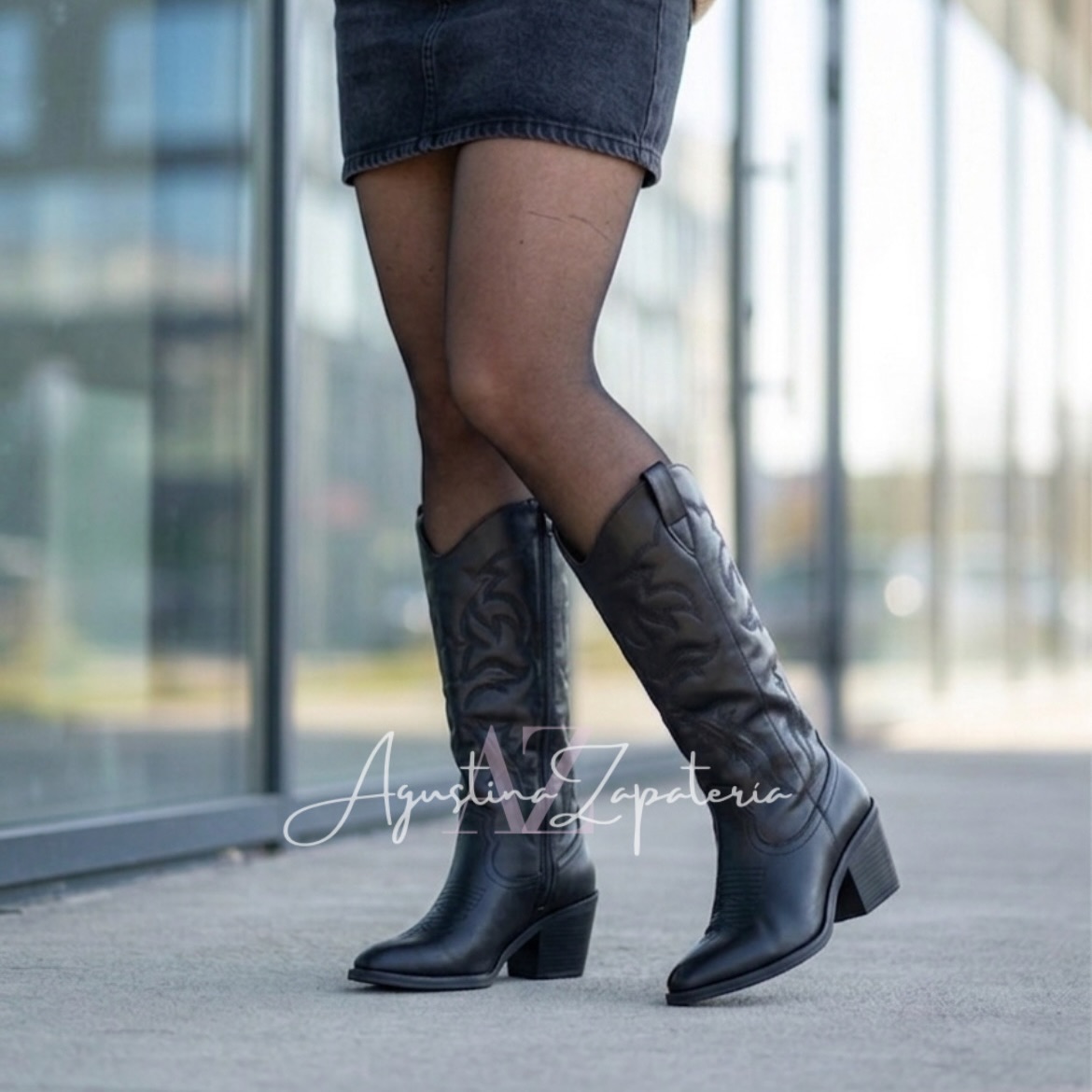 BOTA VAQUERA NEGRA ECO 1