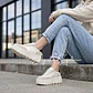 ZAPATILLA PLATAFORMA BLANCA/GRIS - Miniatura 2