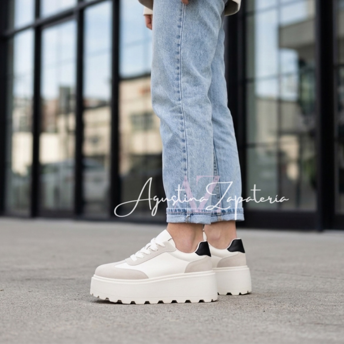 ZAPATILLA PLATAFORMA BLANCA/GRIS 3