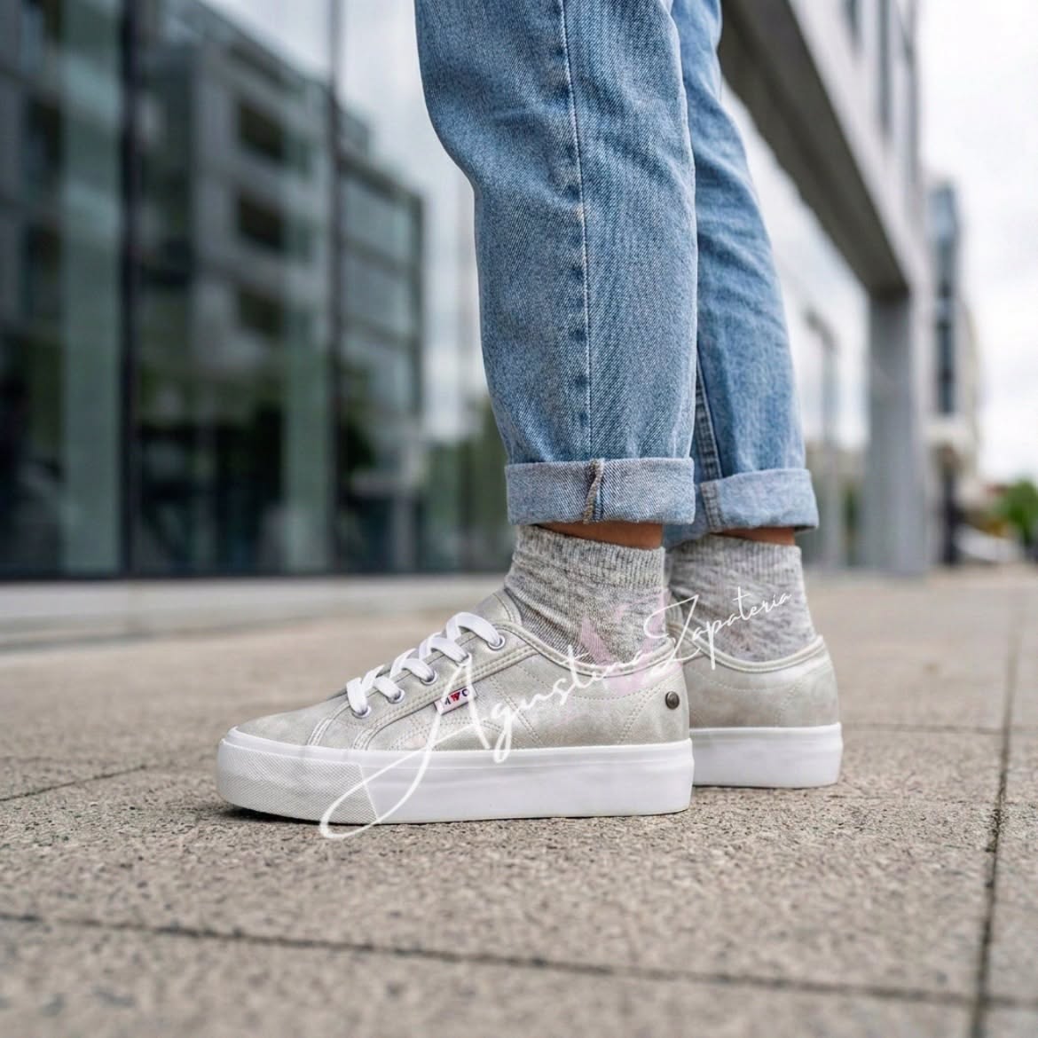 ZAPATILLA ECO GRIS PLATAFORMA  2
