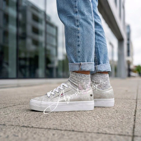 ZAPATILLA ECO GRIS PLATAFORMA 
