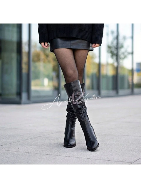 BOTA ECO NEGRA TACO 8 CM