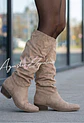 BOTA BEIGE ARRUGADA - Miniatura 1