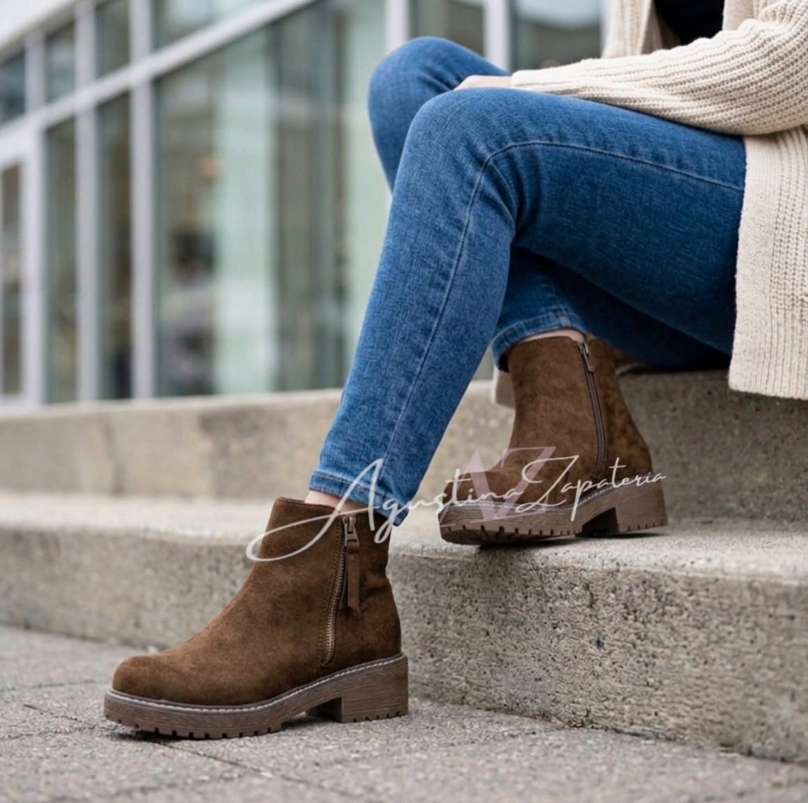 BOTIN CAMEL SIMIL GAMUZA  1