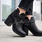 BOTIN NEGRO TRENZA TACO 8 CM - Miniatura 2