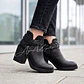 BOTIN NEGRO TRENZA TACO 8 CM - Miniatura 1