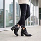 BOTIN NEGRO TRENZA TACO 8 CM - Miniatura 3