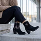 BOTIN VAQUERO NEGRO GAMUZADO 7,5 CM - Miniatura 4