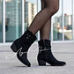 BOTIN VAQUERO GAMUZADO NEGRO  - Miniatura 1