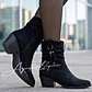 BOTIN VAQUERO GAMUZADO NEGRO  - Miniatura 3