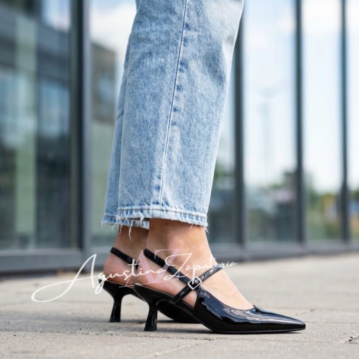 KITTEN HEELS NEGRO CHAROL TACO 4 CM 1