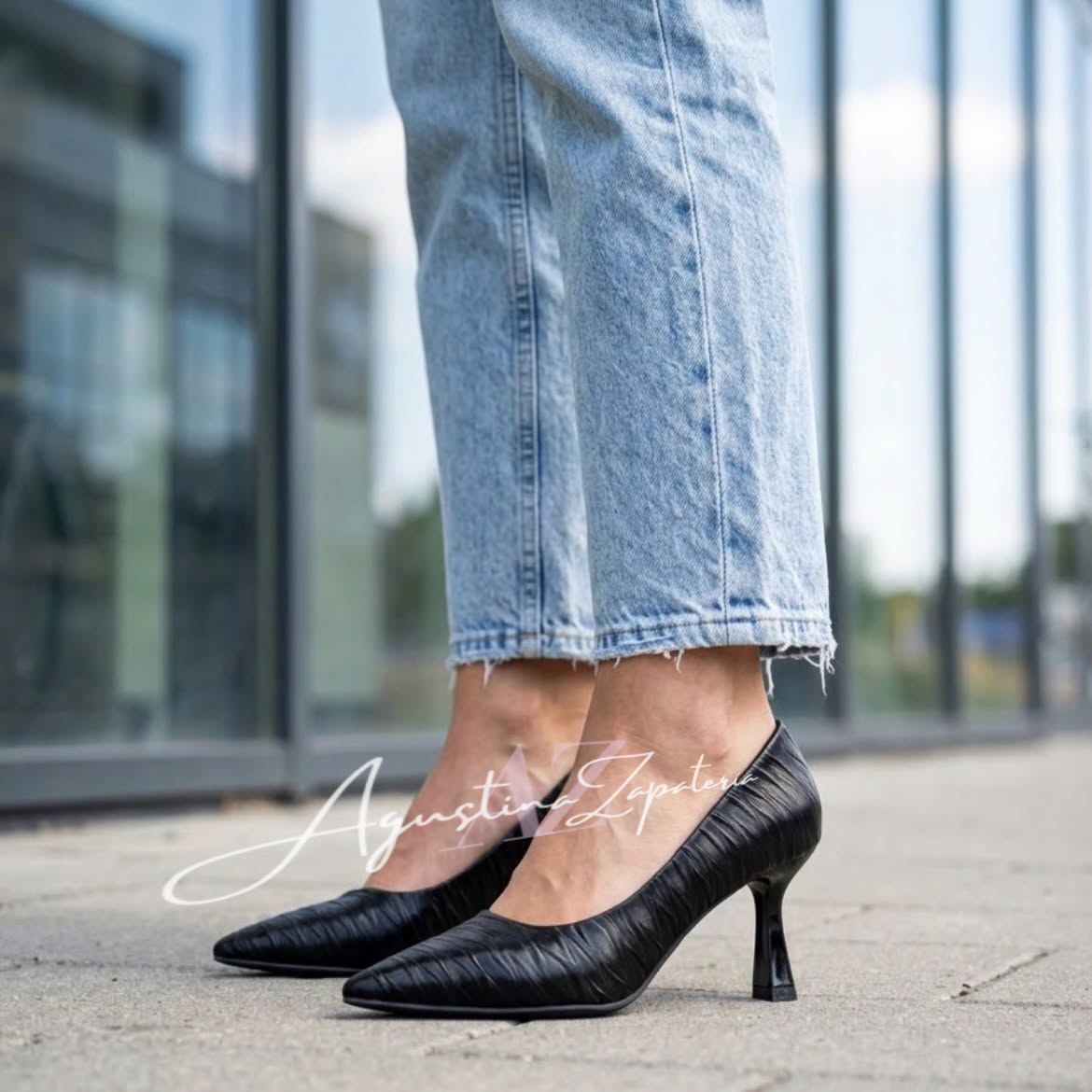STILETTO NEGRO TACO 8 CM 2