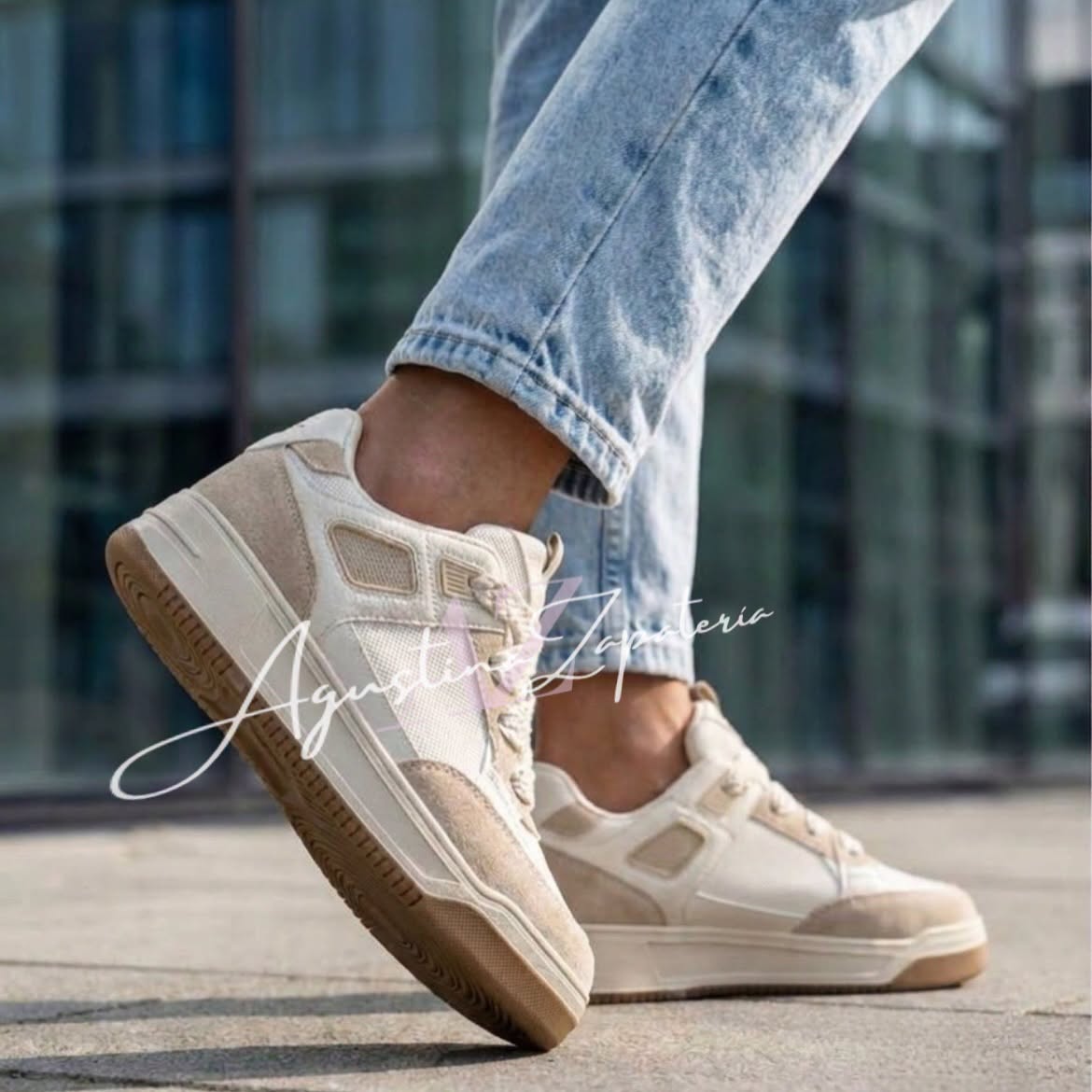 ZAPATILLA BEIGE PLATAFORMA 3 CM 4