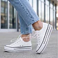 ZAPATILLA PLATAFORMA ESTILO CHUCK TAYLOR BLANCA - Miniatura 1