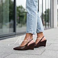 SLINGBACK CHOCOLATE TACO WEDGE - Miniatura 2