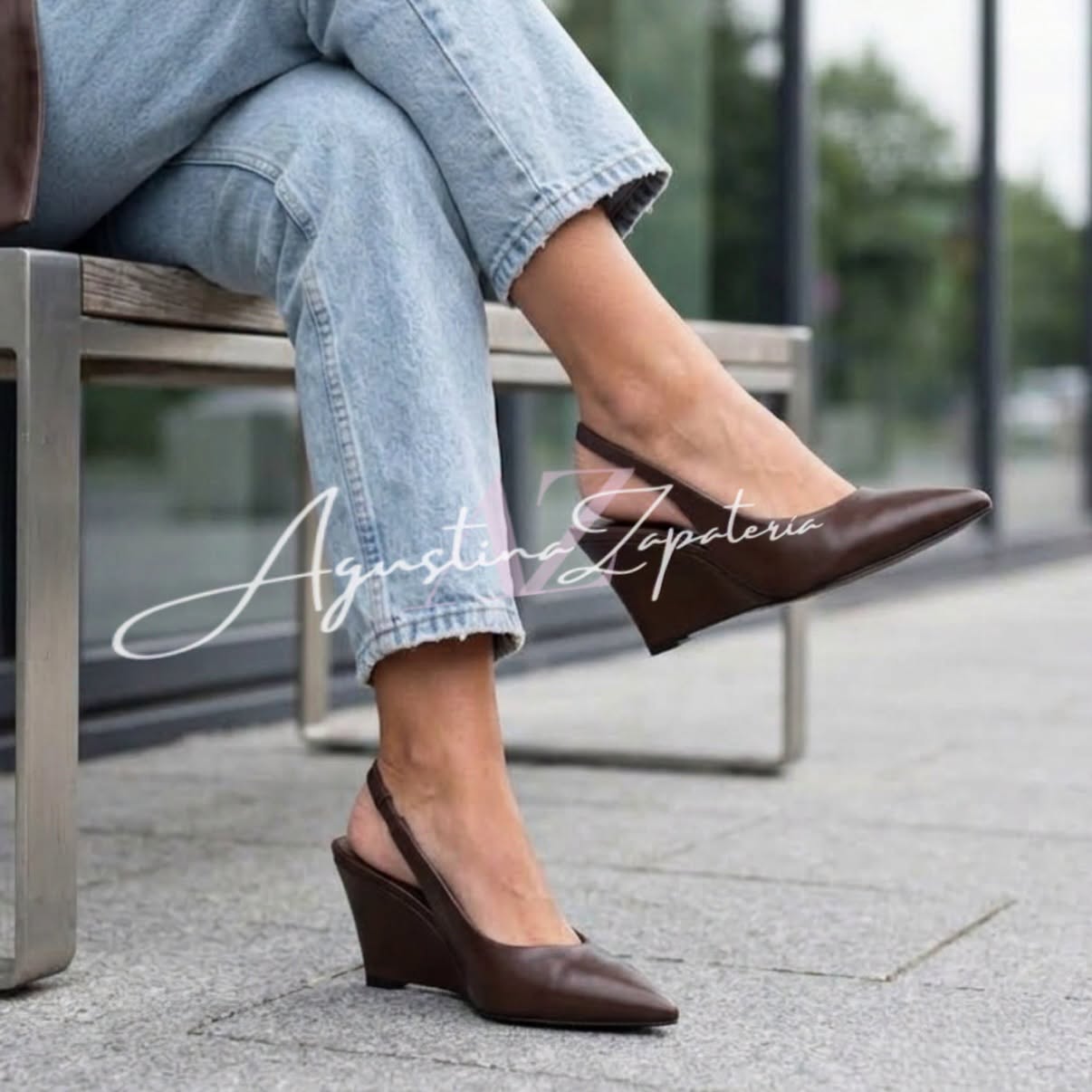 SLINGBACK CHOCOLATE TACO WEDGE 3