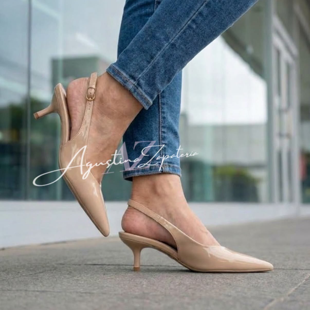 KITTEN HEELS NUDE CHAROL TACO 4 CM 1
