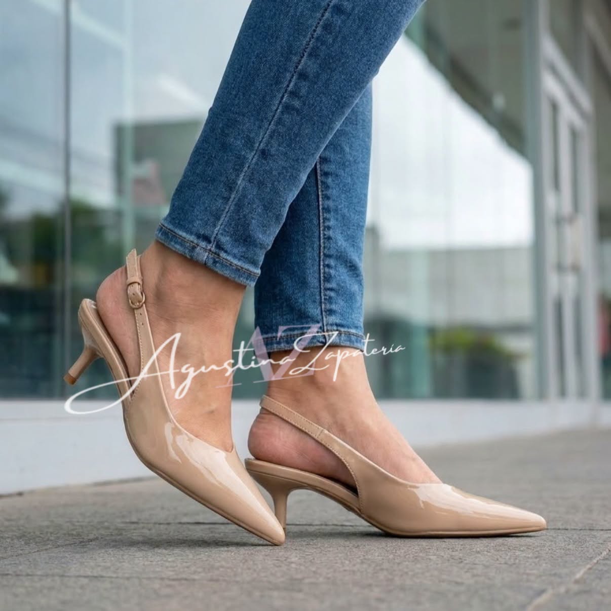 KITTEN HEELS NUDE CHAROL TACO 4 CM 3