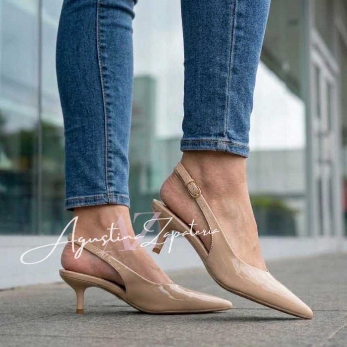 KITTEN HEELS NUDE CHAROL TACO 4 CM 4