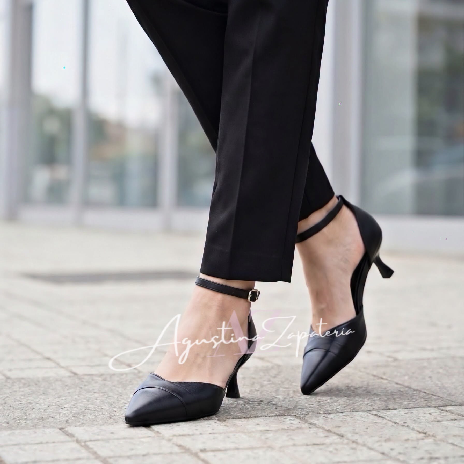KITTEN HEELS NEGRO TACO 5 CM 2