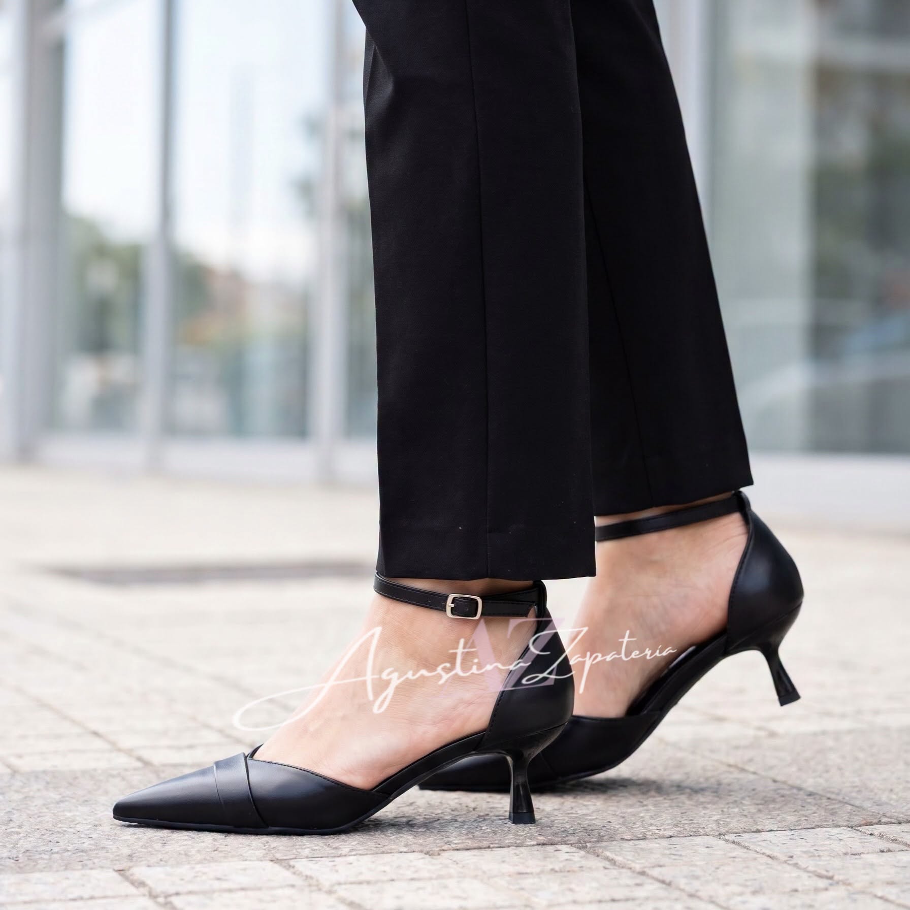 KITTEN HEELS NEGRO TACO 5 CM 4