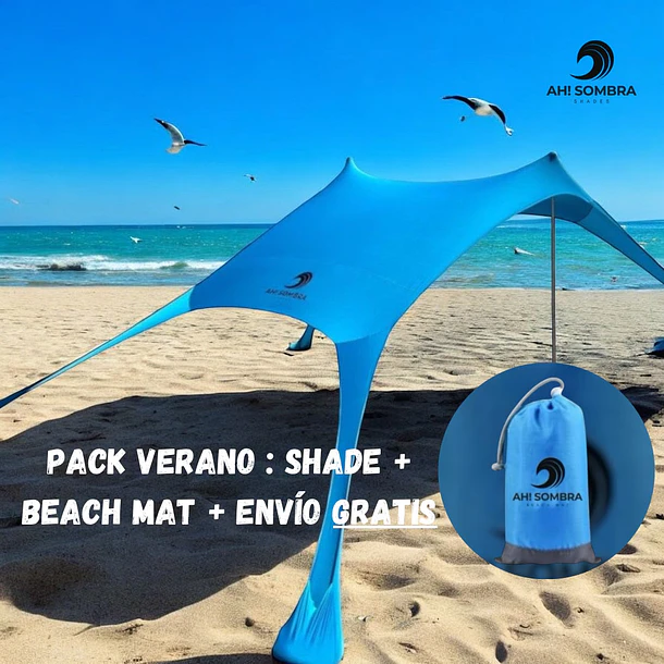 Pack Verano : Sombrilla (Shade) + Beach Mat (Manta playa) + Envío GRATIS 