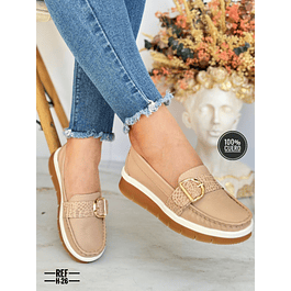 Mocasin Dama Cuero