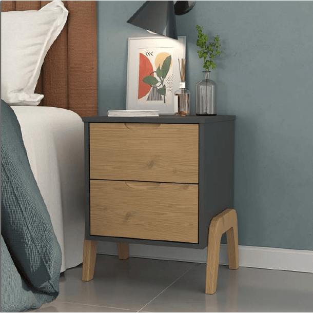 Velador Veneza  doble cajon