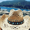 Sombrero Cawboy Piedras Turquesa