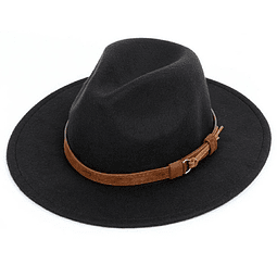 Sombrero de fieltro hombre negro
