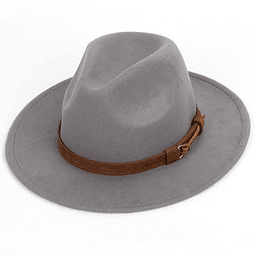 Sombrero de fieltro gris hombre