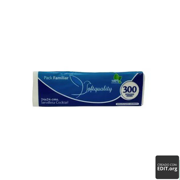 PACK FAMILIAR 300 SERVILLETAS 24X24 CM