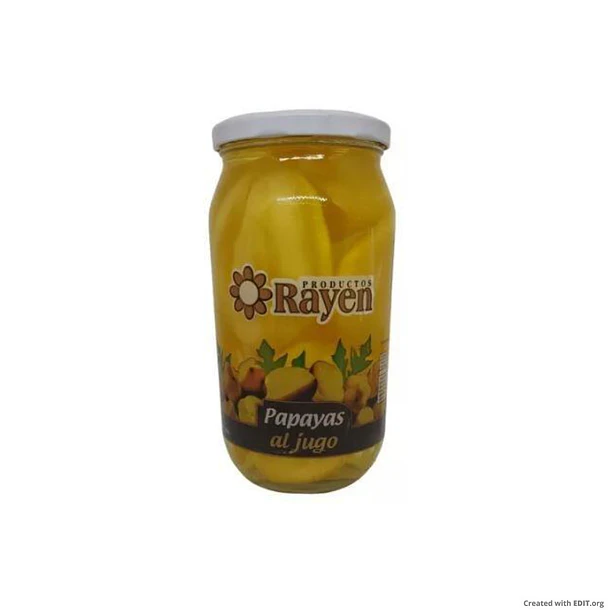TARRO DE PAPAYAS AL JUGO RAYEN