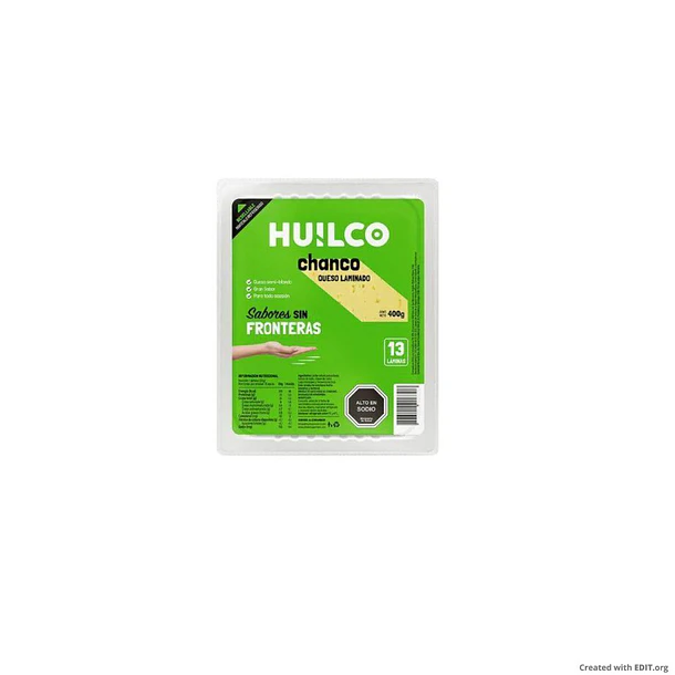QUESO CHANCO LAMINADO HUILCO 400 GRS.