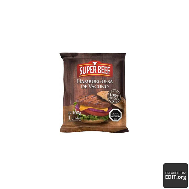 HAMBURGUESA DE VACUNO SUPER BEEF 100 GRS