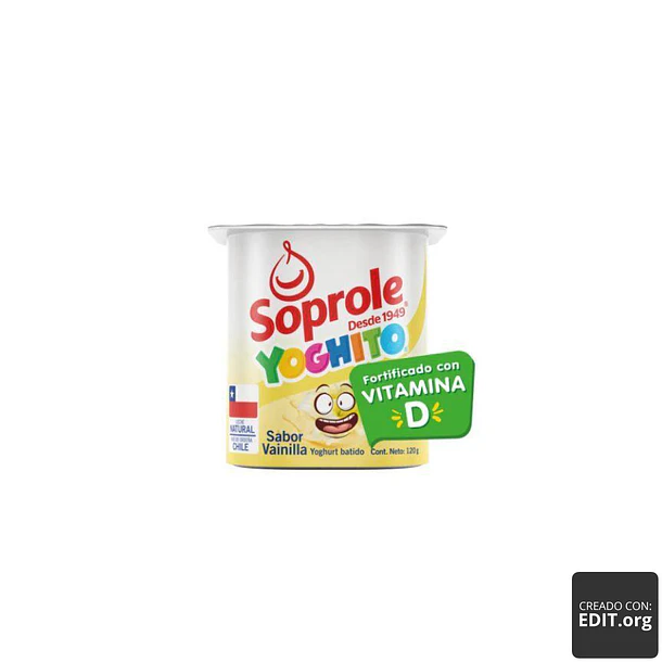 YOGHURT YOGHITO SOPROLE VAINILLA 120 GRS.