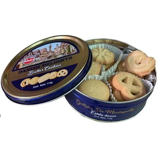 GALLETAS BUTTER COOKIES EN CAJA METÁLICA 114 GRS.