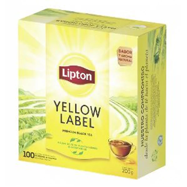 TÉ LIPTON ETIQUETA AMARILLA 100 BOLSITAS 