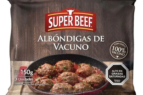 ALBÓNDIGAS DE VACUNO SUPER BEEF 150 GRS. 
