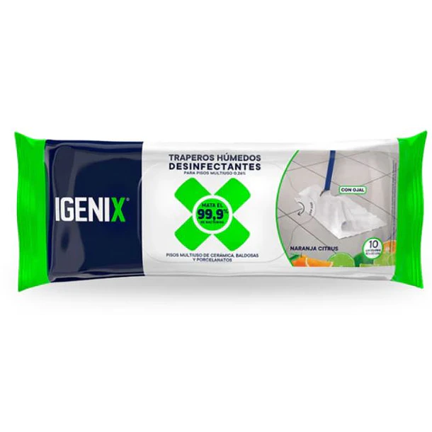 TRAPERO HÚMEDO DESINFECTANTE IGIENIX (NARANJA CITRUS)