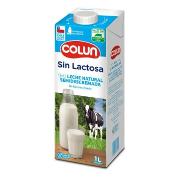 LECHE COLÚN SIN LACTOSA SEMIDESCREMADA 1 LT.